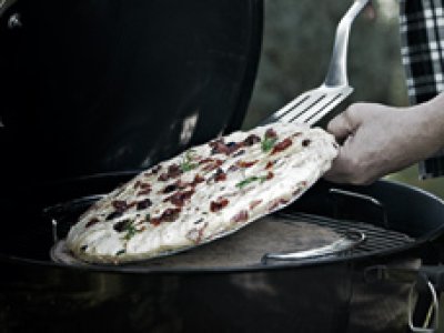 Focaccia mit Schinken und Romanaherzen